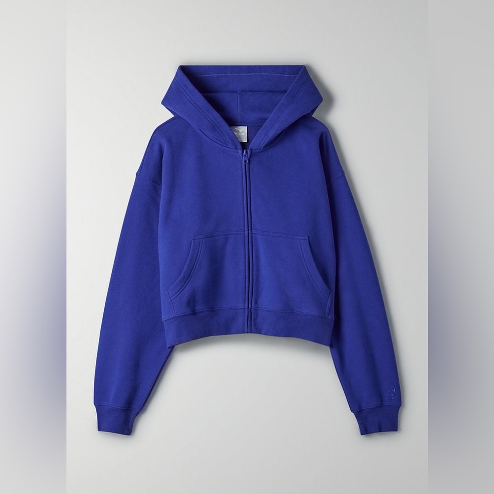 Aritzia TNA Cozy Fleece Boyfriend Boxy Zip Hoodie